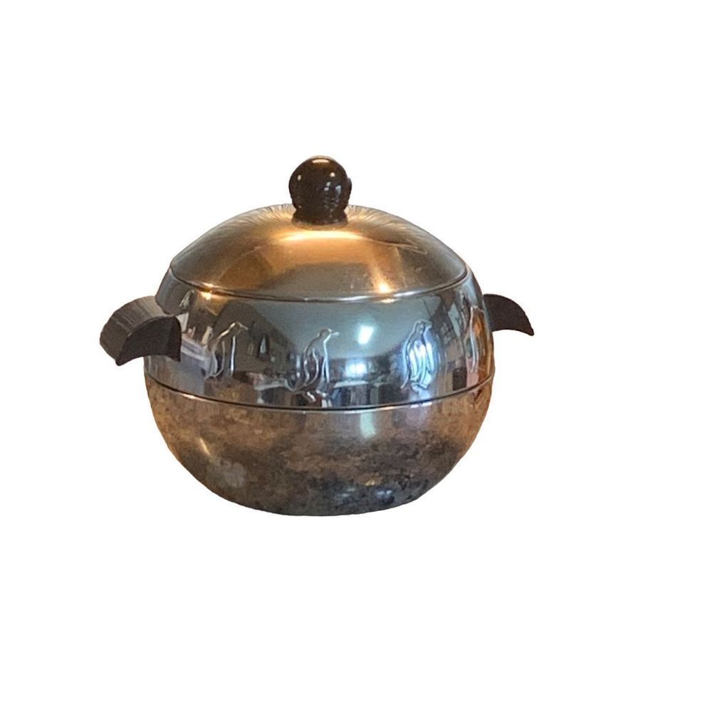 MCM Vintage West Bend Steel Penguin ice bucket